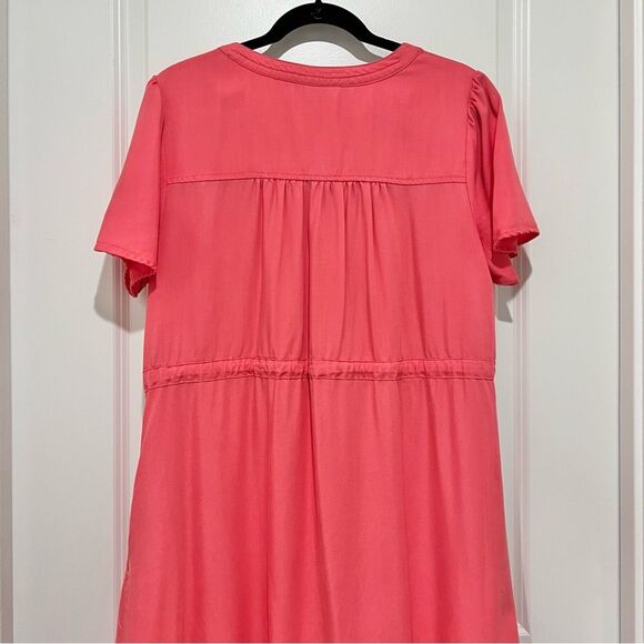 Nurture Women’s Flutter Sleeve Tie Waist Tiered Midi A-Line Dress Size Large - Picture 11 of 14